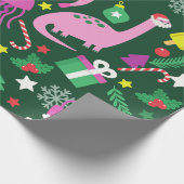 Christi-Shrimp-Dinosaurier-Quallen-Santa Geschenkpapier (Ecke)