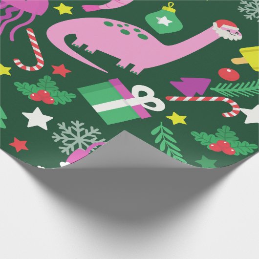 Christi-Shrimp-Dinosaurier-Quallen-Santa Geschenkpapier (Ecke)