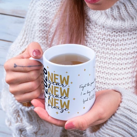 Christian 2026 New Year Custom Scripture Cross Kaffeetasse