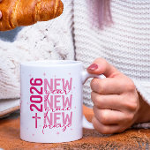 Christian 2026 New Year Custom Scripture Cross Kaffeetasse