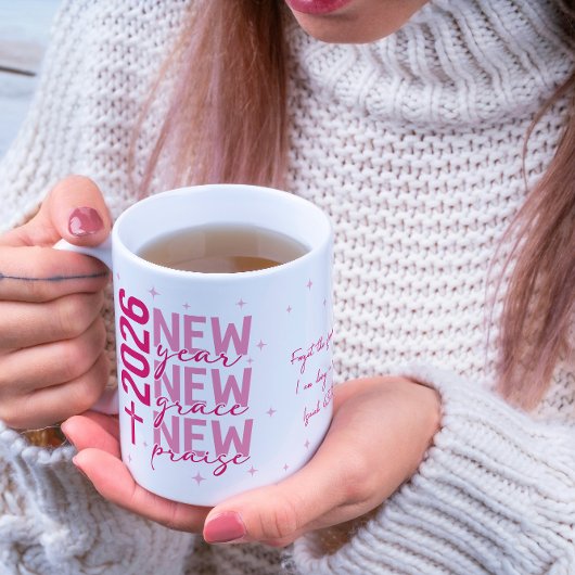 Christian 2026 New Year Custom Scripture Cross Kaffeetasse