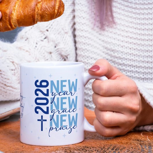 Christian 2026 New Year Custom Scripture Cross Kaffeetasse