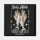 Christian 2 Fishes 5 Breads 5000 Against  Magnet (Vorne)