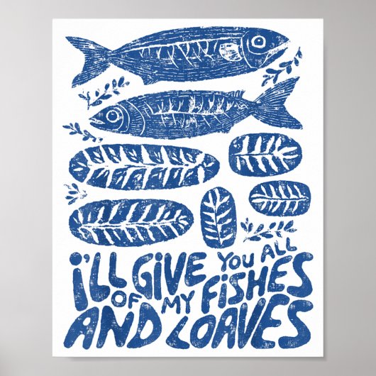 Christian 2 Fishes 5 Breads 5000 Against  Poster (Vorne)