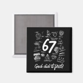 Christian 6 7 Meme Six Seven 67 Bible Verse Script Magnet (Vorderseite/Rückseite)