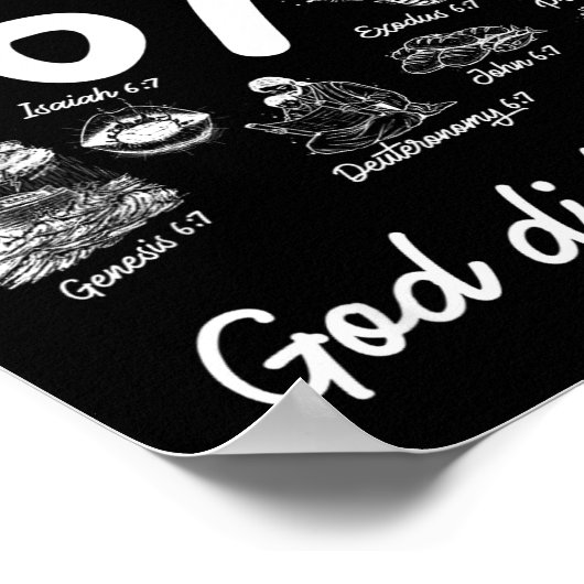 Christian 6 7 Meme Six Seven 67 Bible Verse Script Poster (Ecke)