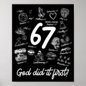 Christian 6 7 Meme Six Seven 67 Bible Verse Script Poster (Vorne)