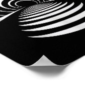 Christian Afterlife Illusion Tunnel Retro Abstract Poster (Ecke)