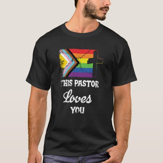 Christian Ally Inclusive Pride Clergy This Pastor  T-Shirt (Vorderseite)