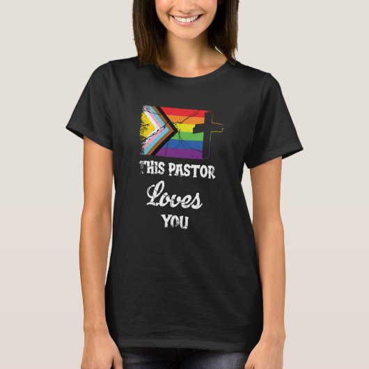 Christian Ally Inclusive Pride Clergy This Pastor  T-Shirt (Vorderseite)