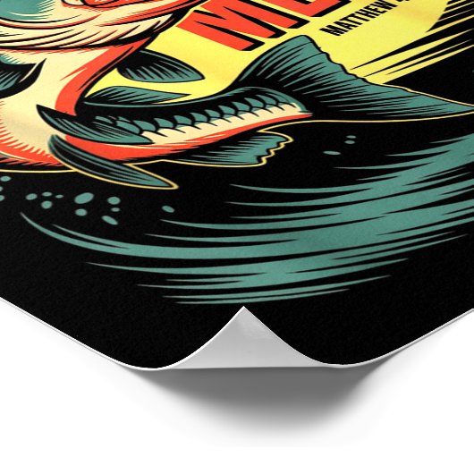 Christian Angler Fishers Of Men Matthew 4 19 Verse Poster (Ecke)