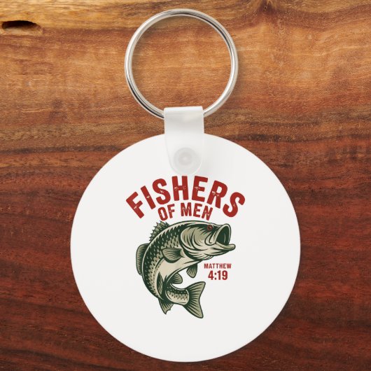Christian Angler Fishers Of Men Matthew 4 19 Verse Schlüsselanhänger (Vorderseite)
