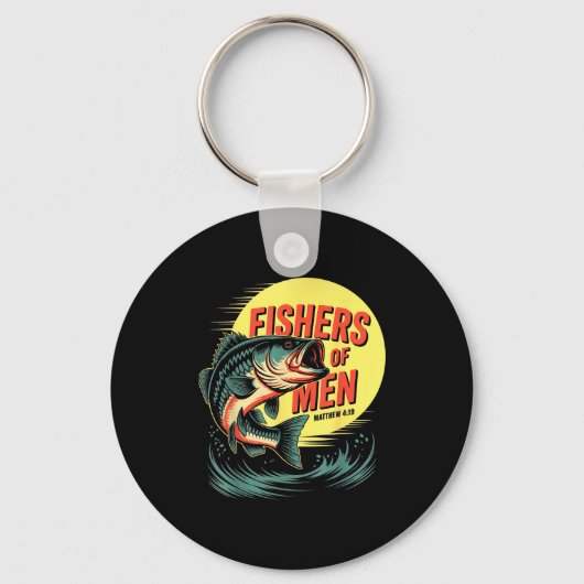 Christian Angler Fishers Of Men Matthew 4 19 Verse Schlüsselanhänger (Vorderseite)