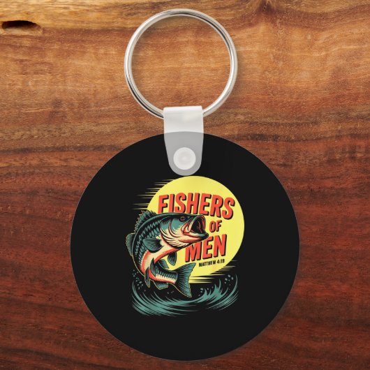 Christian Angler Fishers Of Men Matthew 4 19 Verse Schlüsselanhänger (Vorderseite)