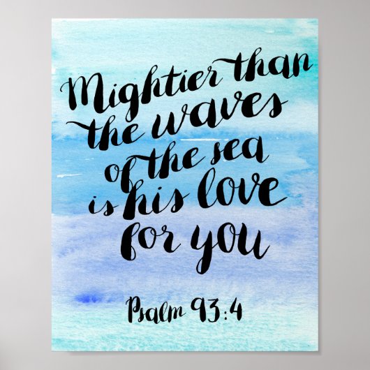 Christian Art Prints Psalms 93:4 Poster (Vorne)