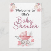 Christian Baby Girl Shower Personalized Text Photo Einladung (Vorderseite)