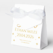 Christian Baby Shower Personalized Name And Date Geschenkschachtel (Vorderseite)