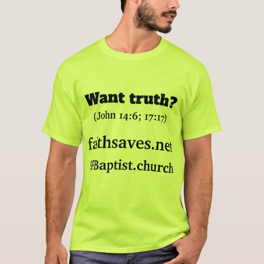 Christian & Baptist evangelistic / gospel T-shirt (Vorderseite)