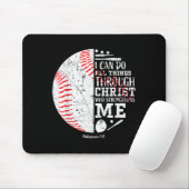 Christian Baseball Philipans 4_13 I Can Do All Thi Mousepad (Mit Mouse)