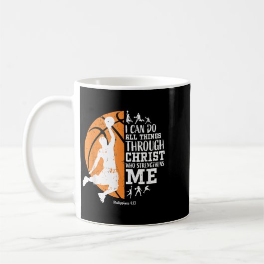 Christian Basketball I Can Do All Things Through C Kaffeetasse (Links)