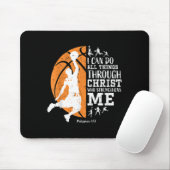Christian Basketball I Can Do All Things Through C Mousepad (Mit Mouse)