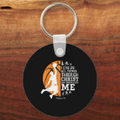 Christian Basketball I Can Do All Things Through C Schlüsselanhänger (Vorderseite)