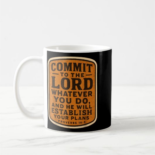 Christian Bible Commit To The Lord Whatever You Do Kaffeetasse (Links)