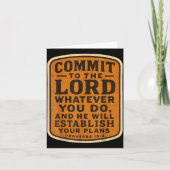 Christian Bible Commit To The Lord Whatever You Do Karte (Vorderseite)