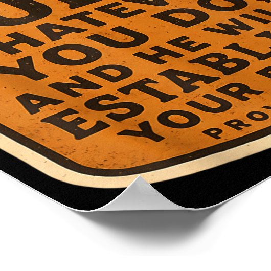 Christian Bible Commit To The Lord Whatever You Do Poster (Ecke)