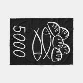 Christian Bible Jesus 2 Fishes 5 Breads Feed 5000 Fleecedecke (Vorderseite (Horizontal))