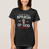 Christian Bible Quote Armor of God Ephesians 611 E T-Shirt (Vorderseite)