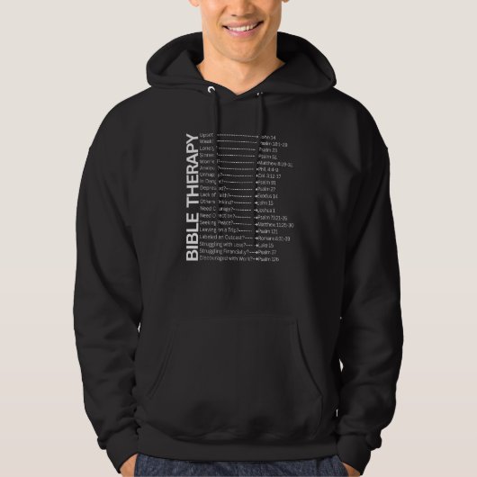 Christian Bible Scripture Therapy Verses For Help Hoodie (Vorderseite)