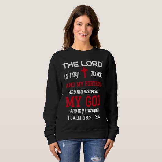 Christian Bible Scripture Verse Psalm 182 Sweatshirt (Vorne ganz)