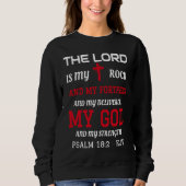 Christian Bible Scripture Verse Psalm 182 Sweatshirt (Vorderseite)