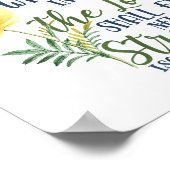 Christian Bible Verse Butterfly Rose Flower Isaiah Poster (Ecke)