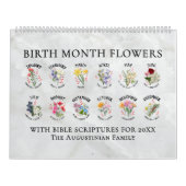 Christian Bible Verse Custom BIRTH MONTH FLOWERS Kalender (Titelbild)