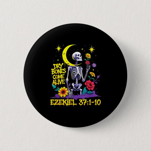 Christian Bible Verse Dry Bones Come Alive Ezekiel Button (Vorderseite)