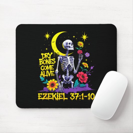 Christian Bible Verse Dry Bones Come Alive Ezekiel Mousepad (Mit Mouse)