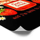 Christian Bible Verse Faith Strawberry Jesus Is My Poster (Ecke)