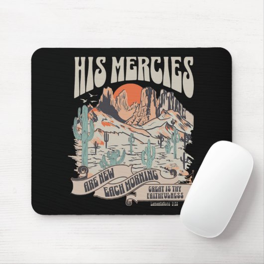 Christian Bible Verse His Mercies Are New Each Mor Mousepad (Mit Mouse)