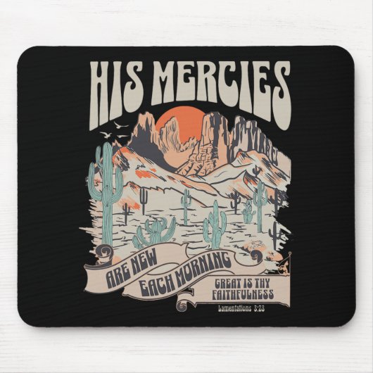 Christian Bible Verse His Mercies Are New Each Mor Mousepad (Vorne)