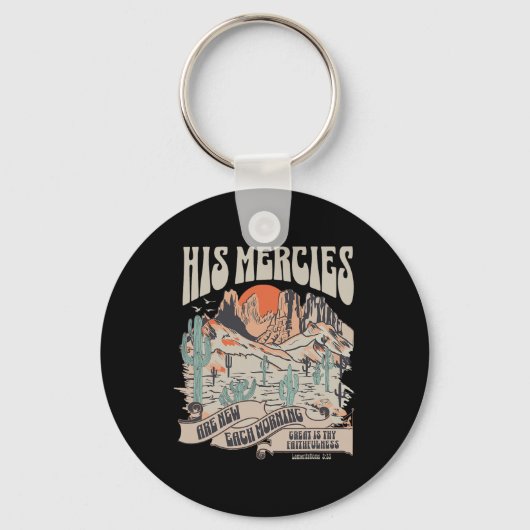 Christian Bible Verse His Mercies Are New Each Mor Schlüsselanhänger (Vorderseite)