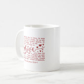 Christian Bible Verse Inspirational Valentines Day Kaffeetasse (Vorderseite Links)