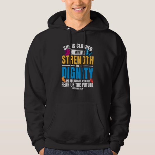 Christian Bible Verse Proverbs 3125 Butterfly Hoodie (Vorderseite)