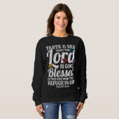 Christian Bible Verse Psalm 348 Butterfly Sweatshirt (Vorne ganz)