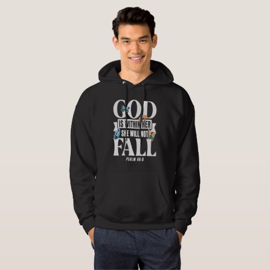 Christian Bible Verse Psalm 465 Butterfly Hoodie (Vorne ganz)