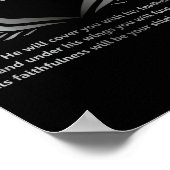 Christian Bible Verse Quote Psalm 91 4 Design On T Poster (Ecke)