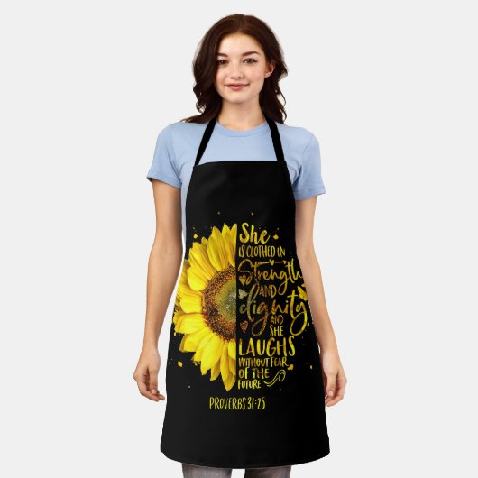 Christian Bible Verse Scripture Religious Schürze (Getragen)