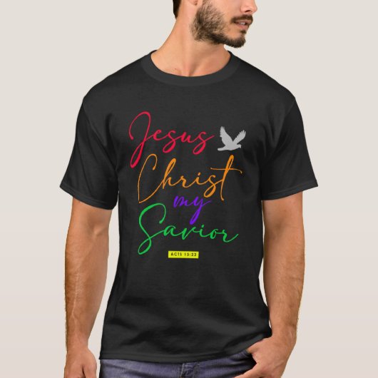 Christian  bible verse scriptures Jesus Our Saviou T-Shirt (Vorderseite)