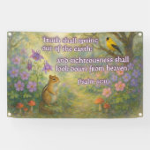 Christian Bible Verse Spring Floral Easter Church Banner (Horizontal)